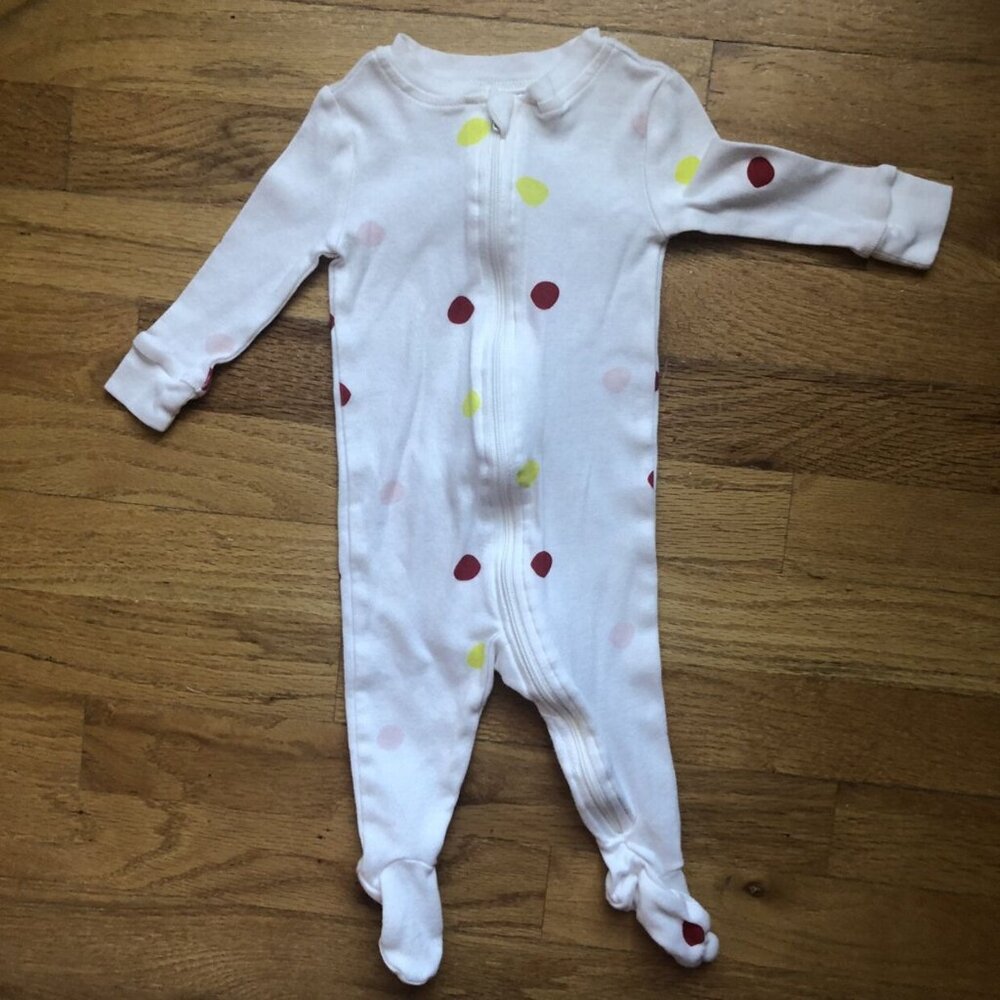 Dip 3-6M Polka Dot Footie Sleeper